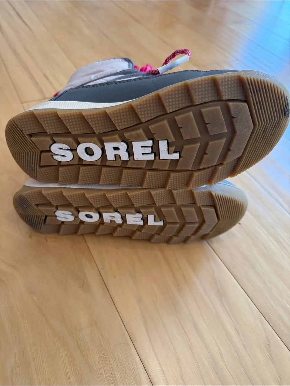 Kids Sorel Grey and Pink Winter Boots